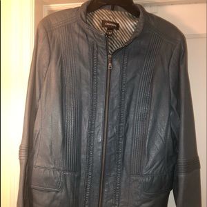 Ladies Slate leather jacket